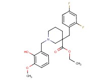 ethyl 3-(2,4-difluorobenzyl)-1-(2-hydroxy-3-methoxybenzyl)-3-piperidinecarboxylate