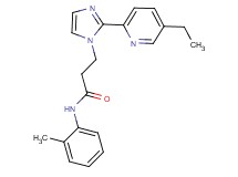 3-[2-(5-ethylpyridin-2-yl)-1H-imidazol-1-yl]-N-(2-methylphenyl)propanamide