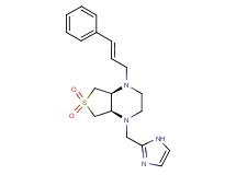 (4aS*,7aR*)-1-(1H-imidazol-2-ylmethyl)-4-[(2E)-3-phenyl-2-propen-1-yl]octahydrothieno[3,4-b]pyrazine 6,6-dioxide