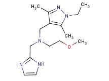 N-[(1-ethyl-3,5-dimethyl-1H-pyrazol-4-yl)methyl]-N-(1H-imidazol-2-ylmethyl)-2-methoxyethanamine