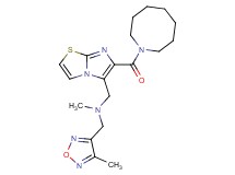 1-[6-(1-azocanylcarbonyl)imidazo[2,1-b][1,3]thiazol-5-yl]-N-methyl-N-[(4-methyl-1,2,5-oxadiazol-3-yl)methyl]methanamine