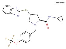 (4R)-4-(1H-benzimidazol-2-ylthio)-N-cyclopropyl-1-[4-(trifluoromethoxy)benzyl]-L-prolinamide