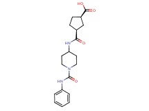 (1R*,3S*)-3-({[1-(anilinocarbonyl)piperidin-4-yl]amino}carbonyl)cyclopentanecarboxylic acid