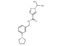 1-isopropyl-N-[3-(1-pyrrolidinyl)benzyl]-1H-pyrazole-4-carboxamide