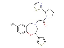 7-methyl-4-{2-oxo-2-[2-(1,3-thiazol-2-yl)-1-pyrrolidinyl]ethyl}-2-(3-thienyl)-2,3,4,5-tetrahydro-1,4-benzoxazepine