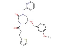 6-[(3-methoxybenzyl)oxy]-1-(2-pyridinylmethyl)-4-[3-(2-thienyl)propanoyl]-1,4-diazepan-2-one