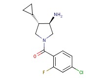 (3R*,4S*)-1-(4-chloro-2-fluorobenzoyl)-4-cyclopropyl-3-pyrrolidinamine