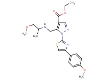 ethyl 5-{[(2-methoxy-1-methylethyl)amino]methyl}-1-[4-(4-methoxyphenyl)-1,3-thiazol-2-yl]-1H-pyrazole-4-carboxylate