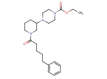 ethyl 4-[1-(5-phenylpentanoyl)-3-piperidinyl]-1-piperazinecarboxylate