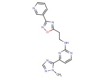4-(1-methyl-1H-1,2,4-triazol-5-yl)-N-{2-[3-(3-pyridinyl)-1,2,4-oxadiazol-5-yl]ethyl}-2-pyrimidinamine