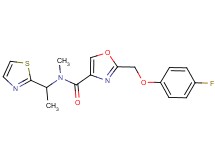 2-[(4-fluorophenoxy)methyl]-N-methyl-N-[1-(1,3-thiazol-2-yl)ethyl]-1,3-oxazole-4-carboxamide