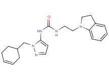 N-[1-(cyclohex-3-en-1-ylmethyl)-1H-pyrazol-5-yl]-N'-[2-(2,3-dihydro-1H-indol-1-yl)ethyl]urea