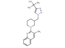 2-(1-{[1-(3-methylquinolin-2-yl)piperidin-3-yl]methyl}-1H-1,2,3-triazol-4-yl)propan-2-amine