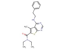 N,N-diethyl-5-methyl-4-[(2-phenylethyl)amino]thieno[2,3-d]pyrimidine-6-carboxamide
