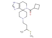 5-(cyclobutylcarbonyl)-1'-[3-(methylthio)butyl]-1,5,6,7-tetrahydrospiro[imidazo[4,5-c]pyridine-4,4'-piperidine]