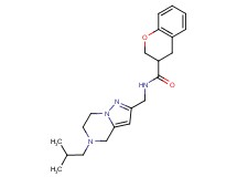N-[(5-isobutyl-4,5,6,7-tetrahydropyrazolo[1,5-a]pyrazin-2-yl)methyl]chromane-3-carboxamide