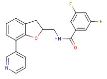 3,5-difluoro-N-{[7-(3-pyridinyl)-2,3-dihydro-1-benzofuran-2-yl]methyl}benzamide
