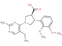 (3S*,4R*)-4-(2,3-dimethoxyphenyl)-1-(5-ethyl-2-methylpyrimidin-4-yl)pyrrolidine-3-carboxylic acid