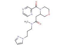 N-methyl-2-[4-(2-pyrazinylcarbonyl)-3-morpholinyl]-N-[3-(1H-pyrazol-1-yl)propyl]acetamide
