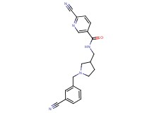 6-cyano-N-{[1-(3-cyanobenzyl)pyrrolidin-3-yl]methyl}nicotinamide