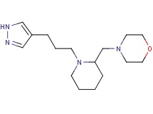 4-({1-[3-(1H-pyrazol-4-yl)propyl]-2-piperidinyl}methyl)morpholine