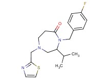 4-(4-fluorobenzyl)-3-isopropyl-1-(1,3-thiazol-2-ylmethyl)-1,4-diazepan-5-one