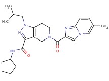 N-cyclopentyl-1-isobutyl-5-[(6-methylimidazo[1,2-a]pyridin-2-yl)carbonyl]-4,5,6,7-tetrahydro-1H-pyrazolo[4,3-c]pyridine-3-carboxamide
