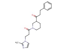 1-{1-[3-(2-methyl-1H-imidazol-1-yl)propanoyl]-3-piperidinyl}-3-phenyl-1-propanone