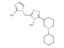 1-cyclohexyl-3-{4-methyl-5-[(2-methyl-1H-imidazol-1-yl)methyl]-4H-1,2,4-triazol-3-yl}piperidine