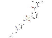 N-isopropyl-3-({[(1-propyl-1H-pyrazol-4-yl)methyl]amino}sulfonyl)benzamide