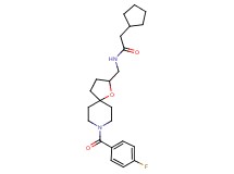 2-cyclopentyl-N-{[8-(4-fluorobenzoyl)-1-oxa-8-azaspiro[4.5]dec-2-yl]methyl}acetamide
