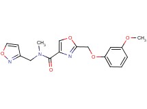 N-(3-isoxazolylmethyl)-2-[(3-methoxyphenoxy)methyl]-N-methyl-1,3-oxazole-4-carboxamide