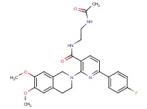 N-[2-(acetylamino)ethyl]-2-(6,7-dimethoxy-3,4-dihydro-2(1H)-isoquinolinyl)-6-(4-fluorophenyl)nicotinamide