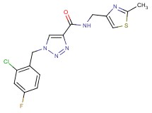 1-(2-chloro-4-fluorobenzyl)-N-[(2-methyl-1,3-thiazol-4-yl)methyl]-1H-1,2,3-triazole-4-carboxamide