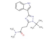 3-[1-tert-butyl-3-(1H-indol-3-yl)-1H-1,2,4-triazol-5-yl]-N,N-dimethylpropanamide