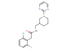 2-(2-chloro-6-fluorophenyl)-N-[(1-pyrimidin-2-ylpiperidin-3-yl)methyl]acetamide
