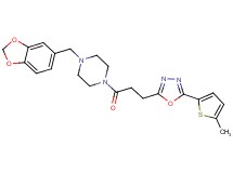 1-(1,3-benzodioxol-5-ylmethyl)-4-{3-[5-(5-methyl-2-thienyl)-1,3,4-oxadiazol-2-yl]propanoyl}piperazine