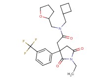 N-(cyclobutylmethyl)-2-{1-ethyl-2,5-dioxo-3-[3-(trifluoromethyl)phenyl]-3-pyrrolidinyl}-N-(tetrahydro-2-furanylmethyl)acetamide
