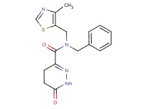 N-benzyl-N-[(4-methyl-1,3-thiazol-5-yl)methyl]-6-oxo-1,4,5,6-tetrahydropyridazine-3-carboxamide