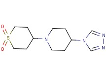 1-(1,1-dioxidotetrahydro-2H-thiopyran-4-yl)-4-(4H-1,2,4-triazol-4-yl)piperidine