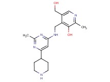 5-(hydroxymethyl)-2-methyl-4-{[(2-methyl-6-piperidin-4-ylpyrimidin-4-yl)amino]methyl}pyridin-3-ol