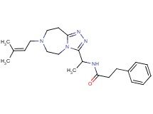 N-{1-[7-(3-methyl-2-buten-1-yl)-6,7,8,9-tetrahydro-5H-[1,2,4]triazolo[4,3-d][1,4]diazepin-3-yl]ethyl}-3-phenylpropanamide