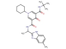 N-(tert-butyl)-1-cyclohexyl-N'-[1-(5-methyl-1H-benzimidazol-2-yl)ethyl]-4-oxo-1,4-dihydro-3,5-pyridinedicarboxamide