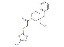 (1-{[(5-amino-1,3,4-thiadiazol-2-yl)thio]acetyl}-3-benzyl-3-piperidinyl)methanol