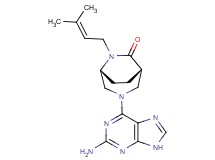 (1S*,5R*)-3-(2-amino-9H-purin-6-yl)-6-(3-methyl-2-buten-1-yl)-3,6-diazabicyclo[3.2.2]nonan-7-one