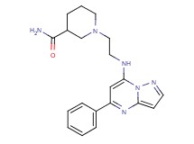 1-{2-[(5-phenylpyrazolo[1,5-a]pyrimidin-7-yl)amino]ethyl}-3-piperidinecarboxamide