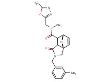(3aR*,6S*)-N-methyl-2-(3-methylbenzyl)-N-[(5-methyl-1,3,4-oxadiazol-2-yl)methyl]-1-oxo-1,2,3,6,7,7a-hexahydro-3a,6-epoxyisoindole-7-carboxamide