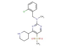 N-(2-chlorobenzyl)-N-methyl-5-(methylsulfonyl)-4-piperidin-3-ylpyrimidin-2-amine