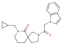 7-(cyclopropylmethyl)-2-(1H-indol-1-ylacetyl)-2,7-diazaspiro[4.5]decan-6-one