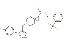 6-{[3-(4-fluorophenyl)-1H-pyrazol-4-yl]methyl}-N-[2-(trifluoromethyl)benzyl]-6-azaspiro[2.5]octane-1-carboxamide